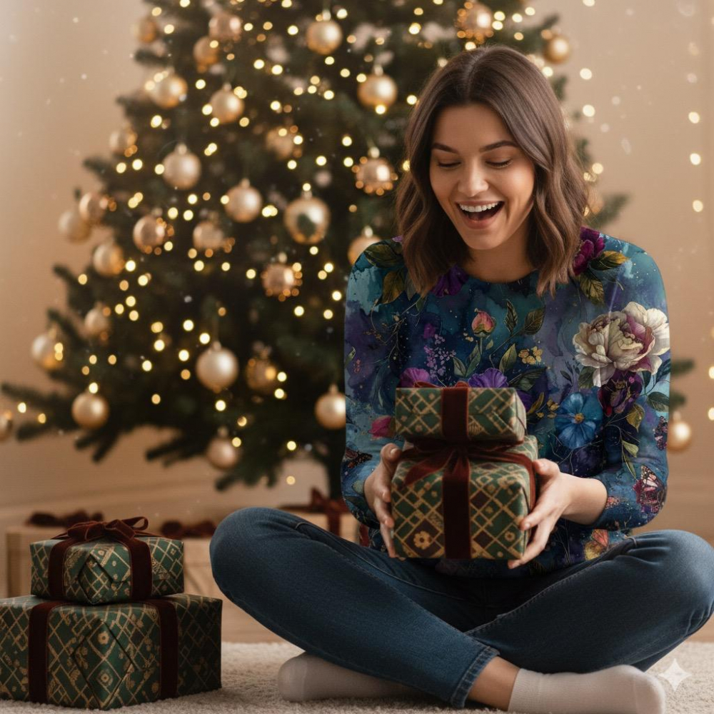 Graustufen-Stoffe Stoff-Adventskalender 2025 - Variante M - 4 exklusive Bio-Eigenproduktionen